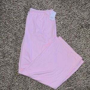 Audio XL Light Pink Women's Soft Ribbed Pant- NWT
